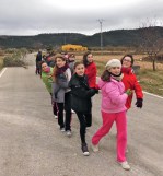 Els xiquets arrastren un pi per col.laborar en el muntatge de la foguera. Foto: CP Compte Salvatierra. 